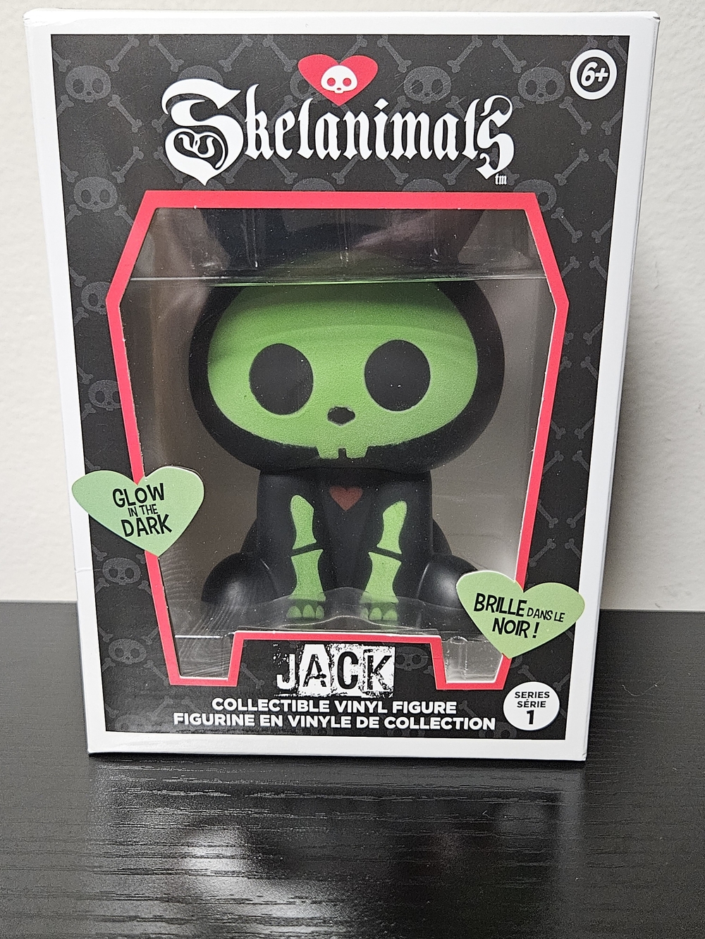 Skelanimals Jack Glow in the Dark Vinyl Figure Series 1 Rabbit Collectible NIB
